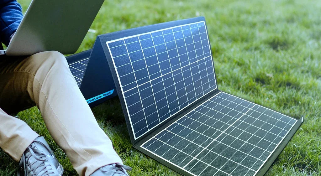 Powerology 120W Universal Foldable Solar Panel - Tashqila Powerology 120W Universal Foldable Solar Panel - Tashqila